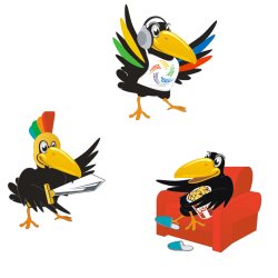 Персонаж для магазина - в трёх видах: для отдела музыки, игр и кино